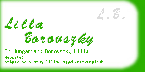 lilla borovszky business card